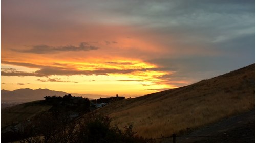 Sunset overlooking Salt Lake City, Utah