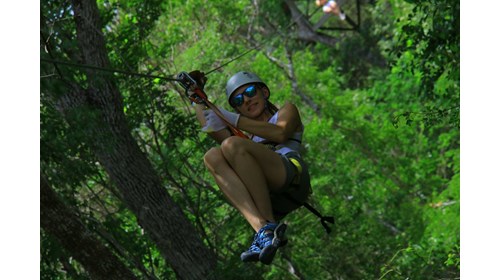 Zip-lining at Selvatica in Cancun, Mexico