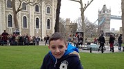 My little guy at the Tower of London