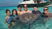 Becky (the stingray) was so sweet to play with us.