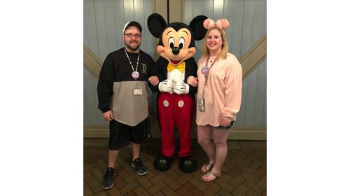 Joe and I with our pal Mickey