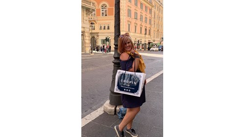 You caught me during a day of shopping in Rome!