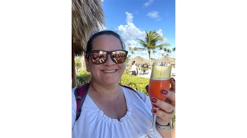 Hanging out with a yummy cocktail in Punta Cana!