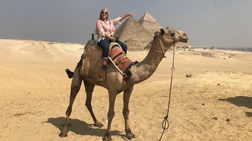 Visiting the Pyramids of Giza was....incredible!