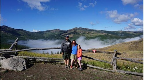 My family at Yellowstone National Park