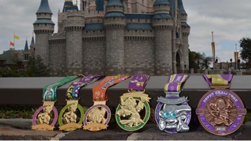 My First Six Dopey Challenge medals