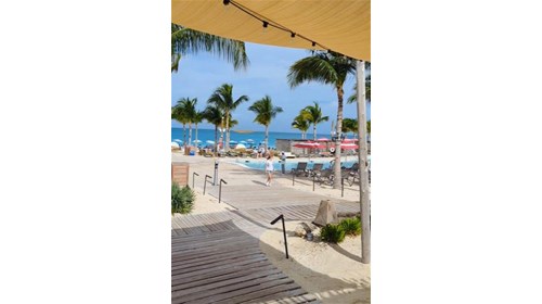 Virgin's private beach club at Bimini
