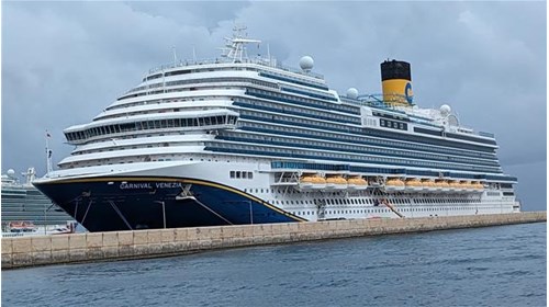 Carnival Venezia docked in Barbados 