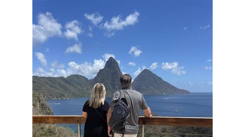 We enjoyed this view at Jade Mountain St Lucia 