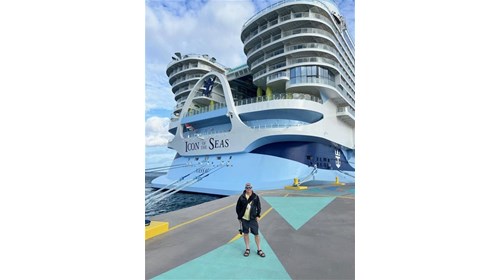 In Front of the Brand New Icon of the Seas