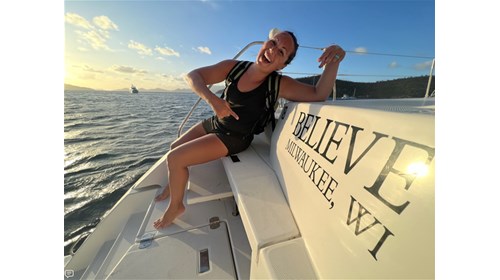 Nothing like sailing on a 50' catamaran in the BVI