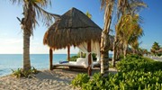 Beach bed at El Dorado Resort Riviera Maya