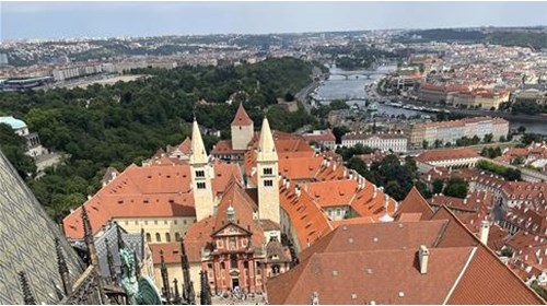 View from the top of the Prauge Castle 