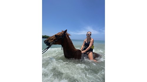 Horseback riding while in Jamaica!