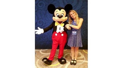 Standing arm in arm with my pal Mickey