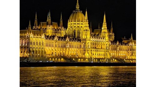 Budapest Parliment illuminated at night