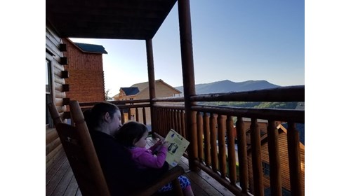Mornings on the cabin porch!