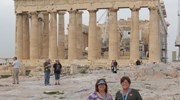 Touring the ruins in Greece