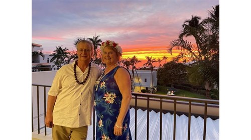 Sunset following our 40th anniversary vow renewal