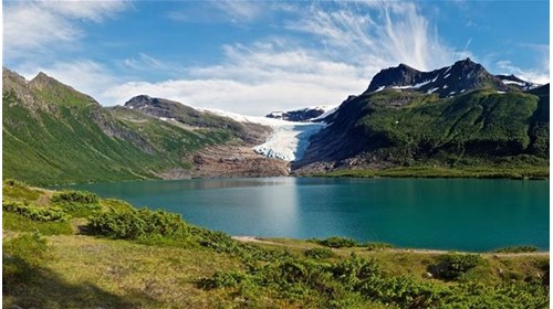 Iconic Fjord and Glacier view in Norway 