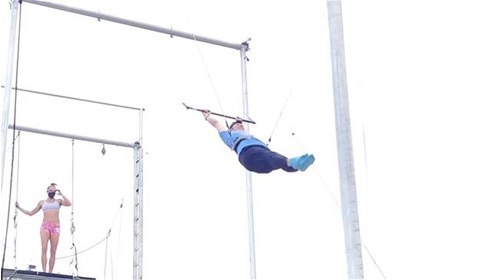 Trying my hand at Trapeze at Club Med 