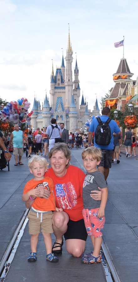 Magic Kingdom with my youngest grandsons