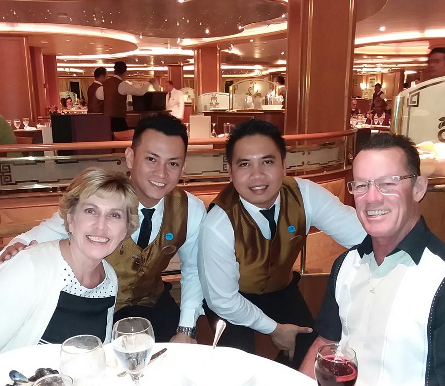 Our wonderful servers in the main dining room