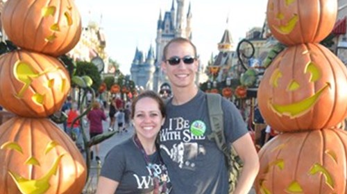 My husband and I at Walt Disney World