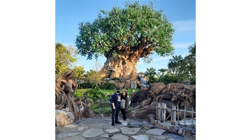Me and my husband at Disney's Animal Kingdom Park