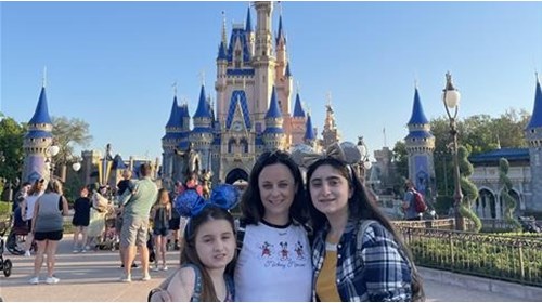 Me with my girls in front of Cinderella Castle.