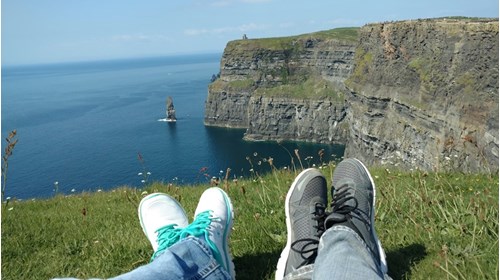 Soaking in the beauty at the Cliff of Moher, IE