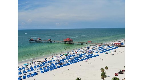 A view of Clearwater Beach from Wyndham Grand.