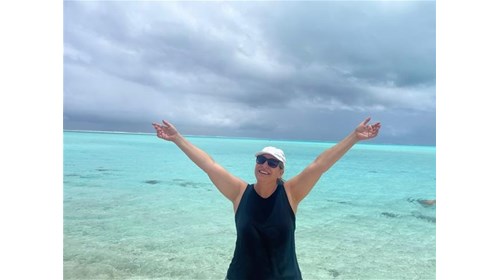 A cloudy day in Tahiti, but still beautiful.