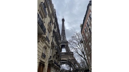 Stunning view of the Eiffel Tower