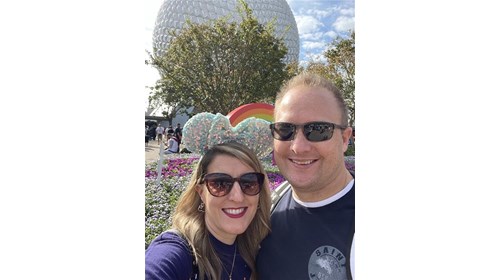 My husband and I on an adults-only Disney trip