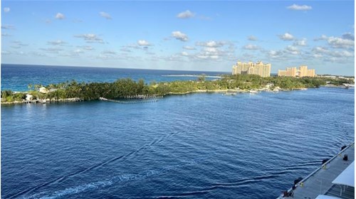 A view from our cruise ship Atlantis Bahamas