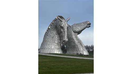 The Kelpies located just outside of Edinburgh
