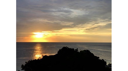 Beautiful sunset in the Caribbean