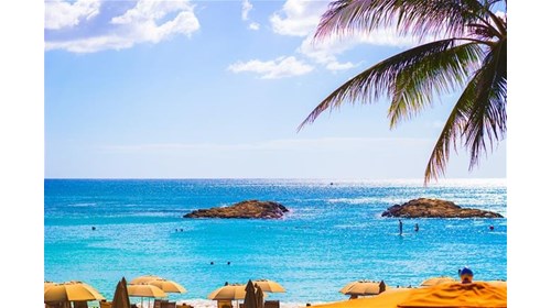 The beach at Disney's Aulani in Ko 'Olina, Hawaii