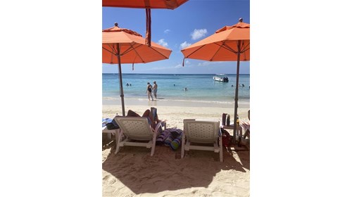 Picture yourself at this tranquil turquoise beach