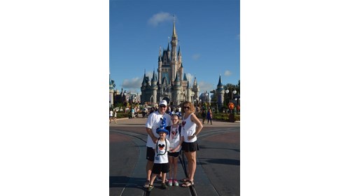 Our family in front of the Castle