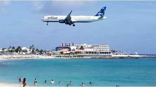 Planes Flying Over Maho Beach