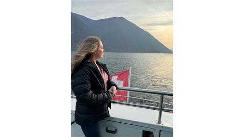 Sunset on Lake Lugano, Switzerland