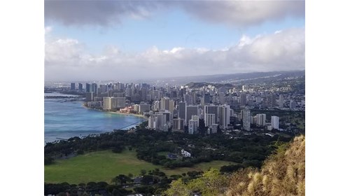 The view from the top of Diamondhead Crater
