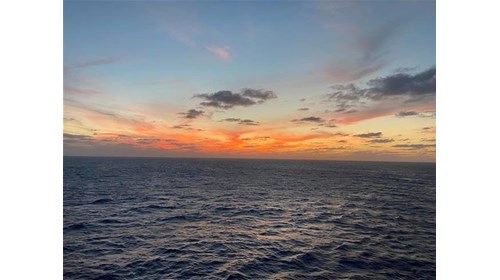 Ocean Sunset Returning from Bermuda via Cruise 