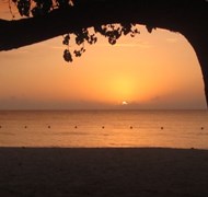 Sunset on 7 Mile Beach in Negril, Jamaica