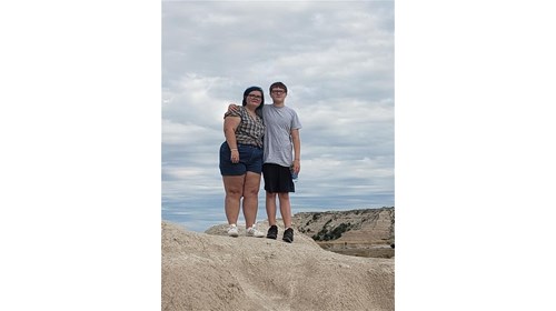 My kids in the Yellowstone National Park