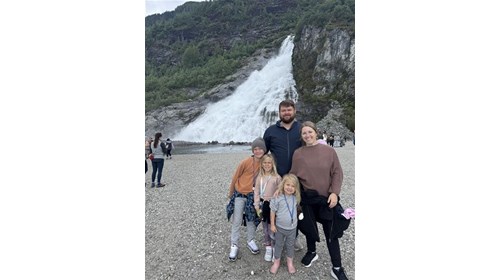 My family in Juneau, Alaska! Hiking Nugget Falls