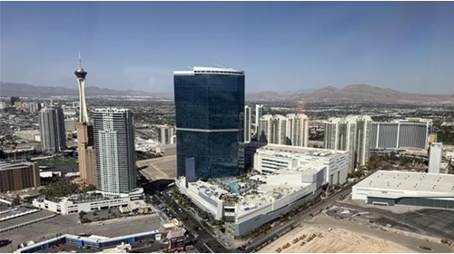 Las Vegas Strip skyline from above