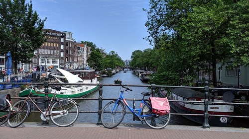 One of the many beautiful canals in Amsterdam